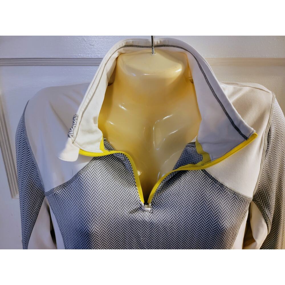 Mondetta Womens Activewear Pullover long sleeve gray white sport thumb Large